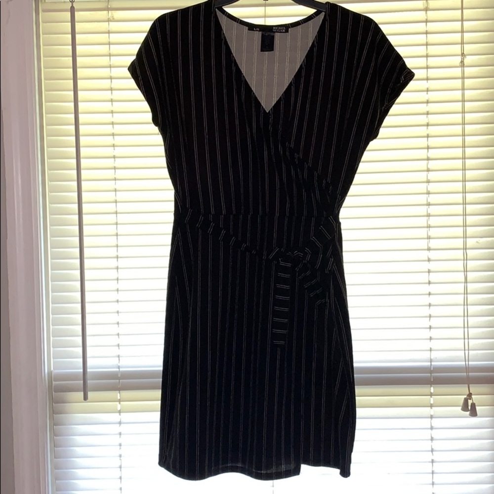 Black dress with tie front